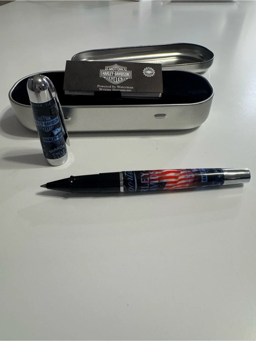 Harley-Davidson Flag Graphic Rollerball Pen - Black, Red & Blue